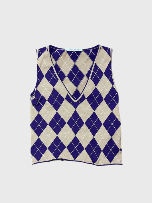 Pull Miu Miu à carreaux T.34