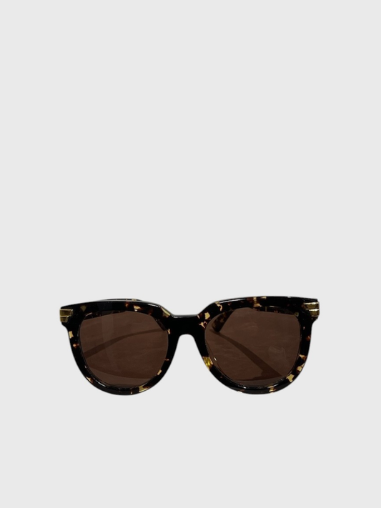 Lunettes Bottega Veneta écailles marron