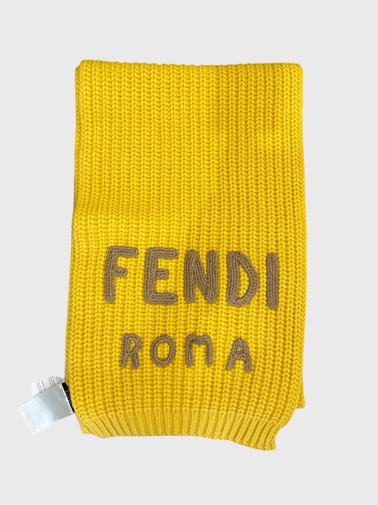 Echarpe Fendi jaune