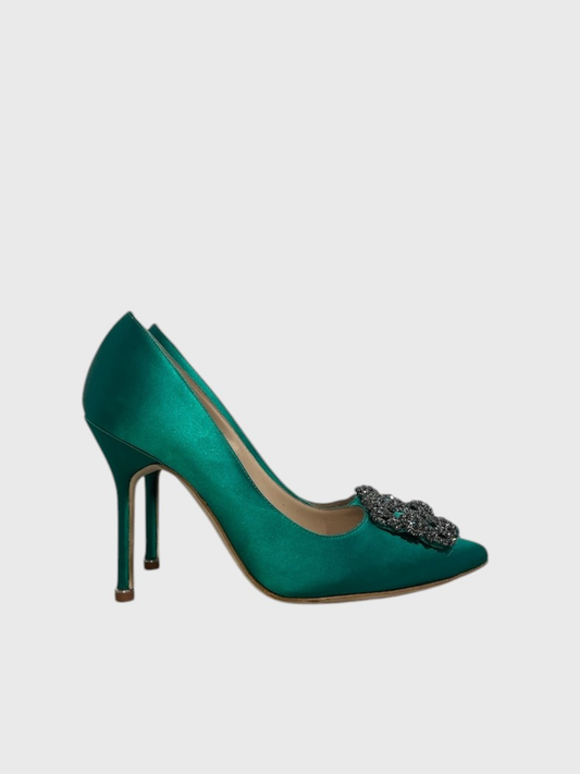 Escarpins Manolo Blahnik verts T.38
