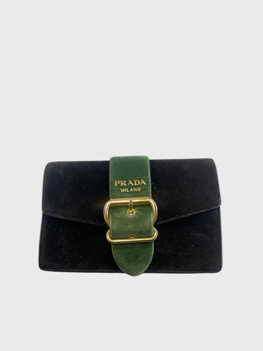 Sac Prada velours noir