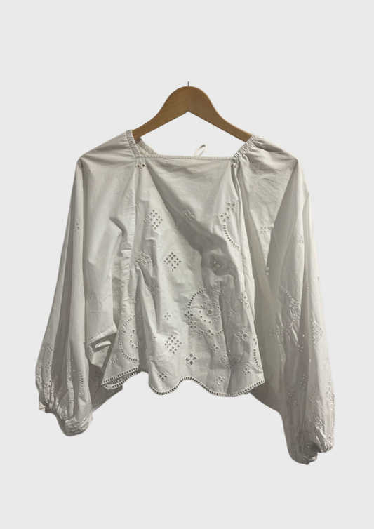 Blouse Ganni blanche T.38