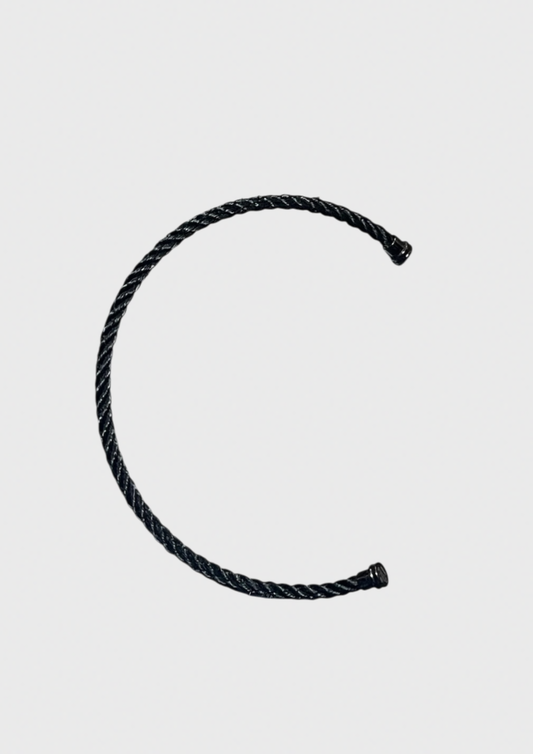 Bracelet câble Fred noir T.15