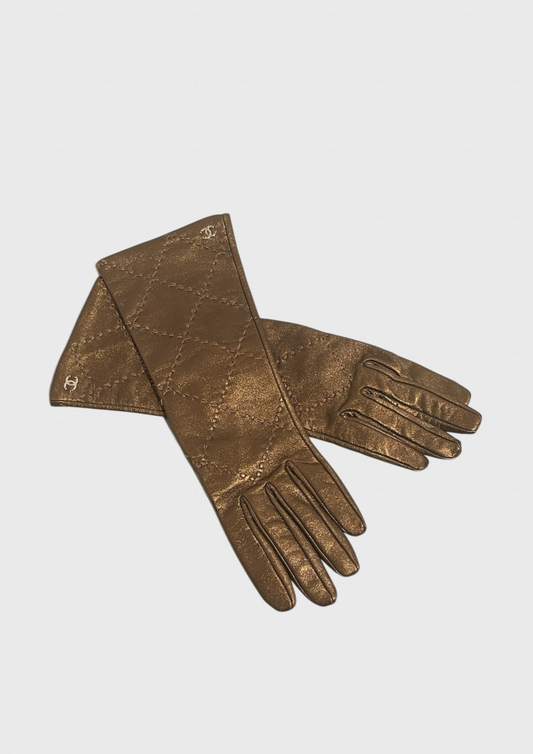 Gants Chanel mordoré T.XS