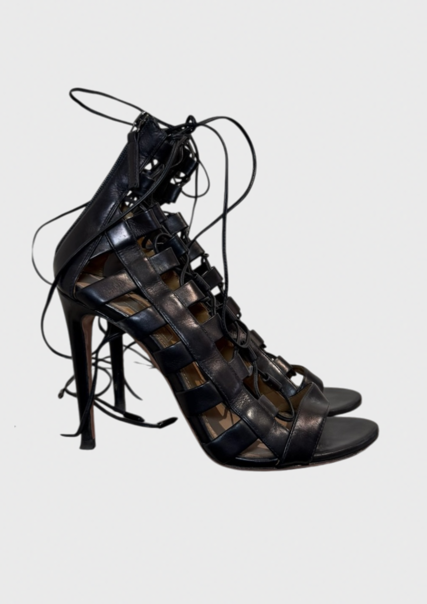 Sandales Aquazzura noires T.38