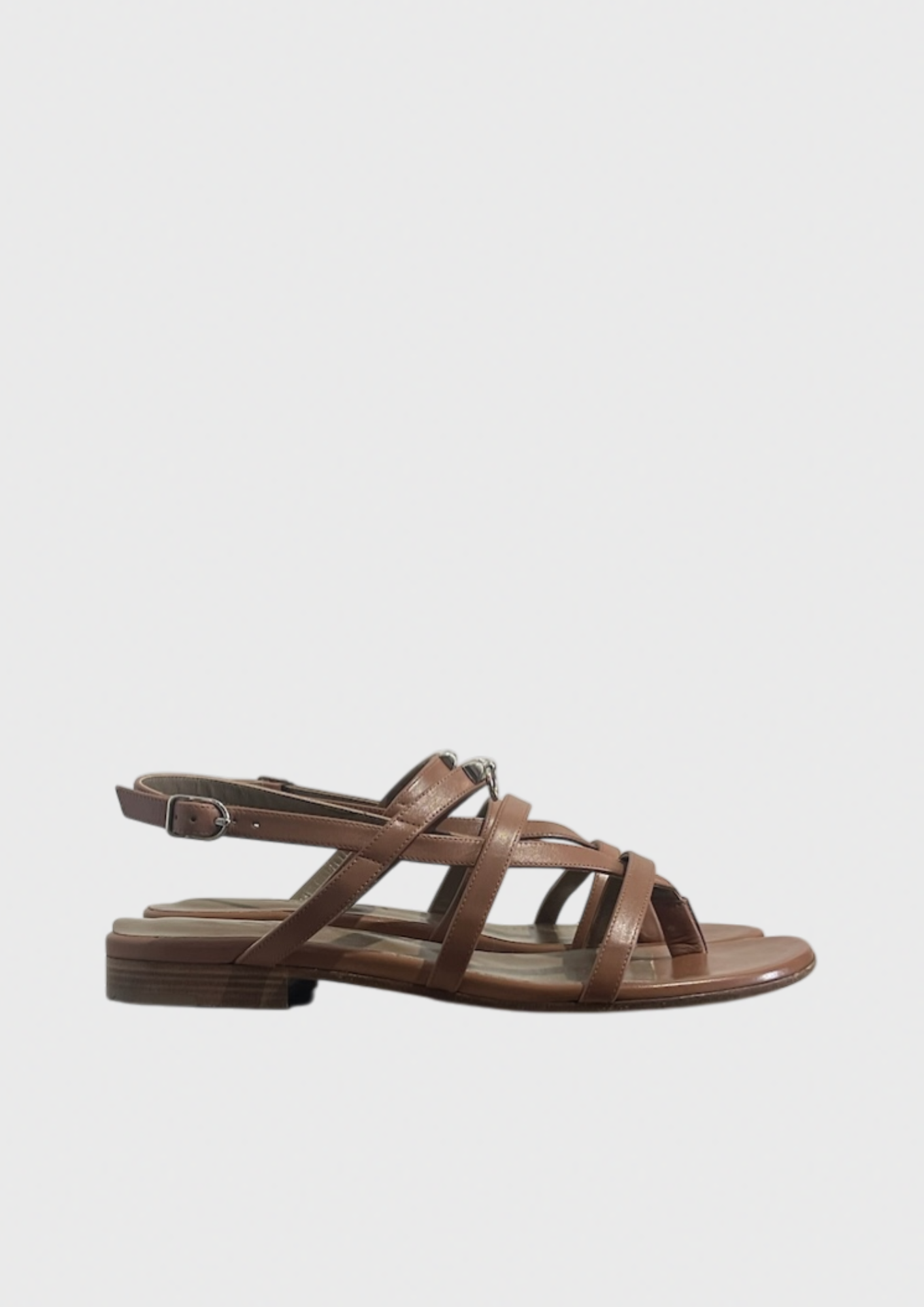 Sandales Hermes Aphrodite camel T.38