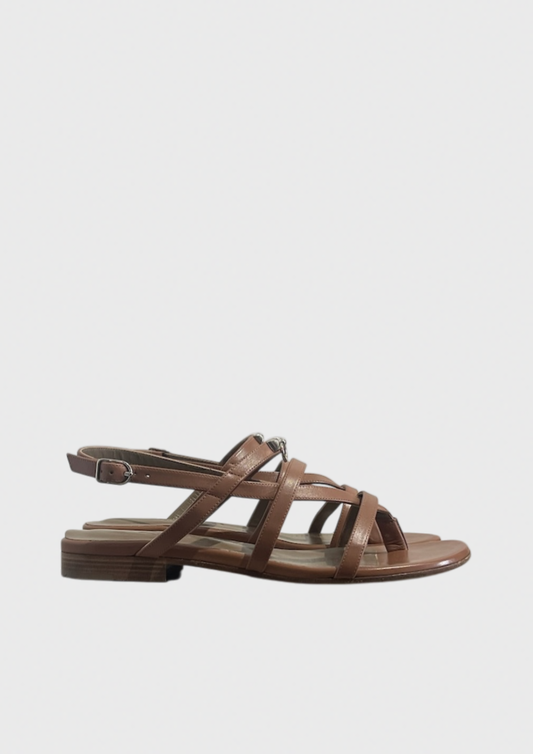 Sandales Hermes Aphrodite camel T.38