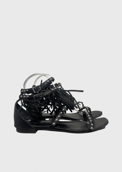 Sandales Saint Laurent noires T.37