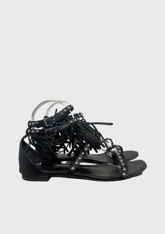 Sandales Saint Laurent noires T.37