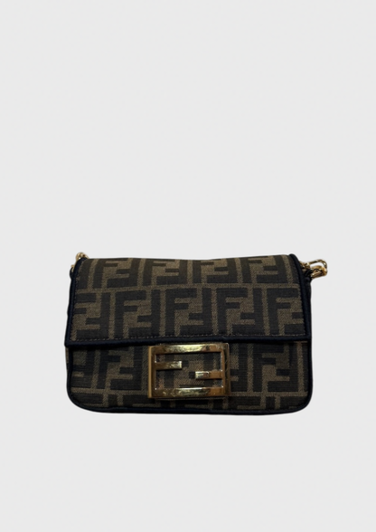 Sac Fendi Baguette FF marron