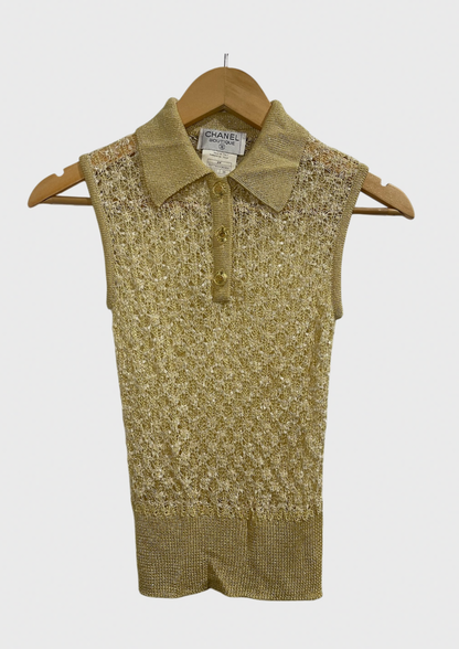 Top Chanel jaune T.36