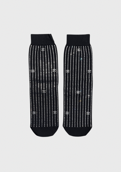 Chaussettes Chanel à strass T.M
