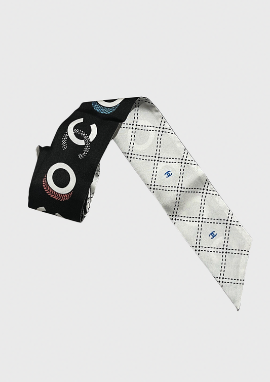 Foulard slim Chanel noir