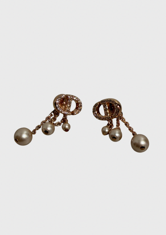 Boucles d'oreilles Dior CD rose gold