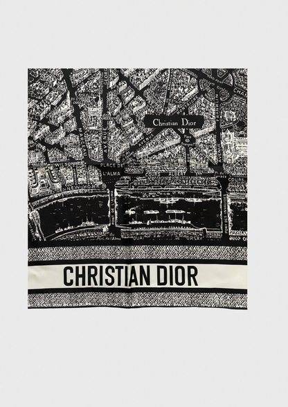 Foulard Christian Dior Paris blanc