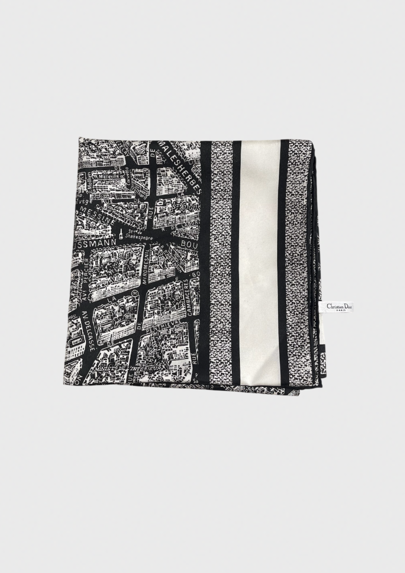 Foulard Christian Dior Paris blanc