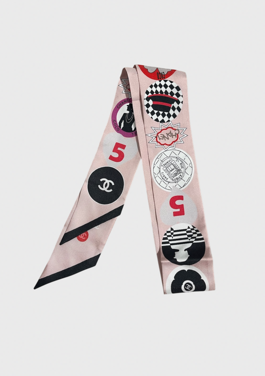 Foulard slim Chanel rose