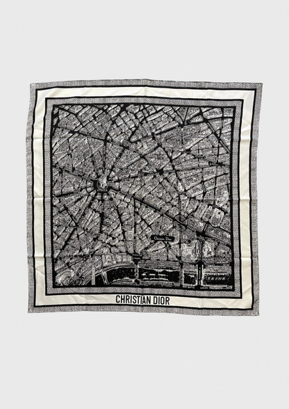 Foulard Christian Dior Paris blanc