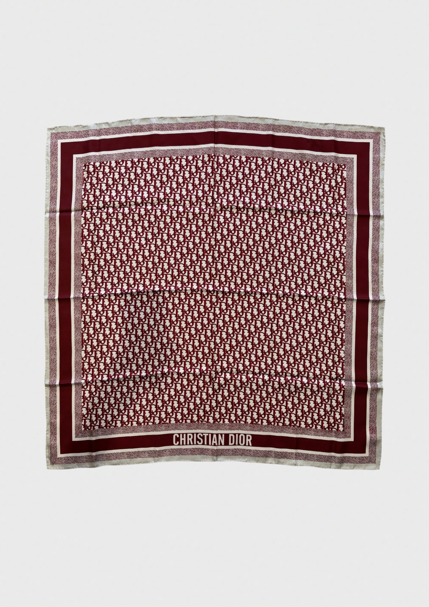 Foulard Dior Diortwin bordeaux bleu