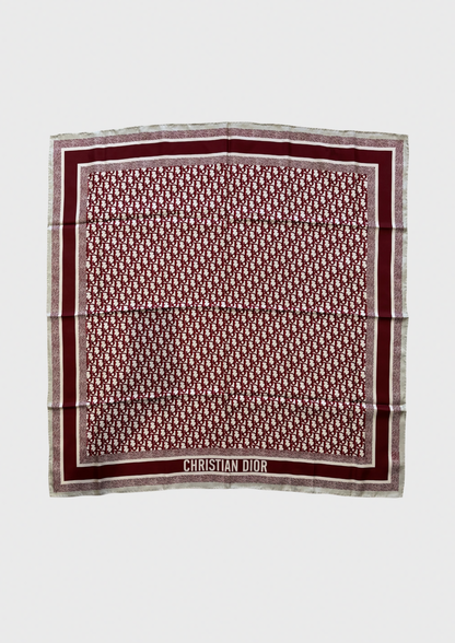 Foulard Dior Diortwin bordeaux bleu