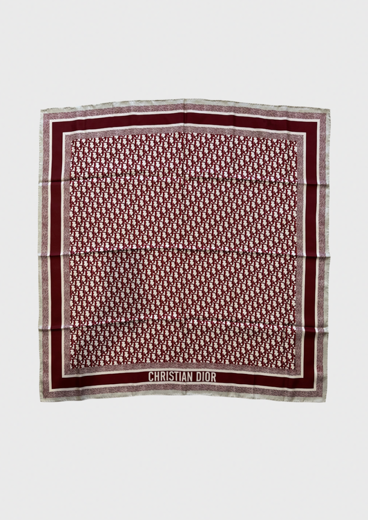 Foulard Dior Diortwin bordeaux bleu