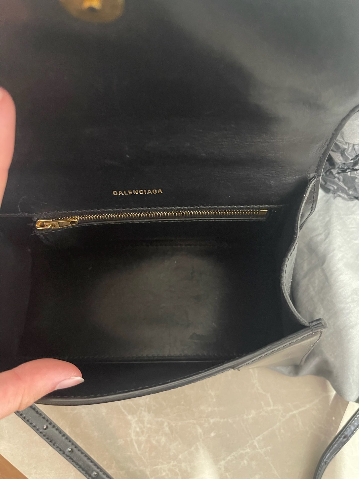 Sac Balenciaga Hourglass noir