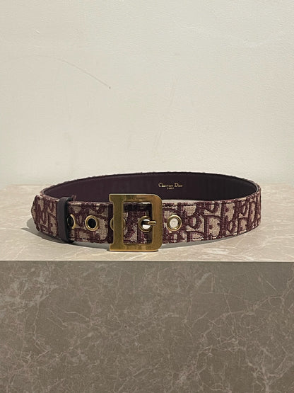 Ceinture Dior bordeaux T.75