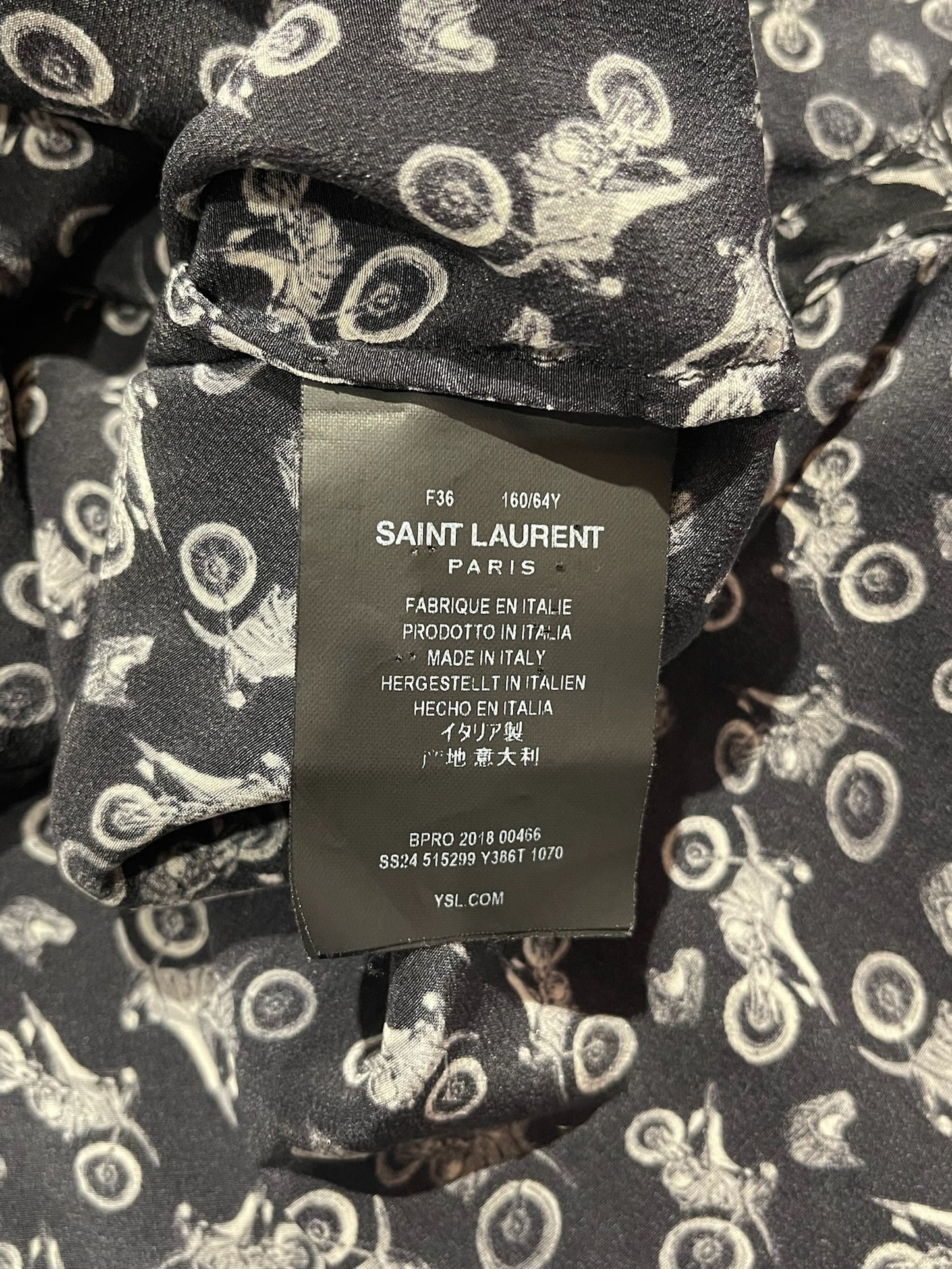 Chemise Saint Laurent noire T.S