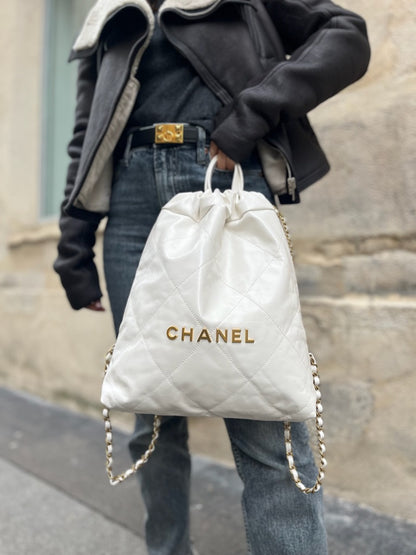 Sac à dos Chanel 22 Blanc