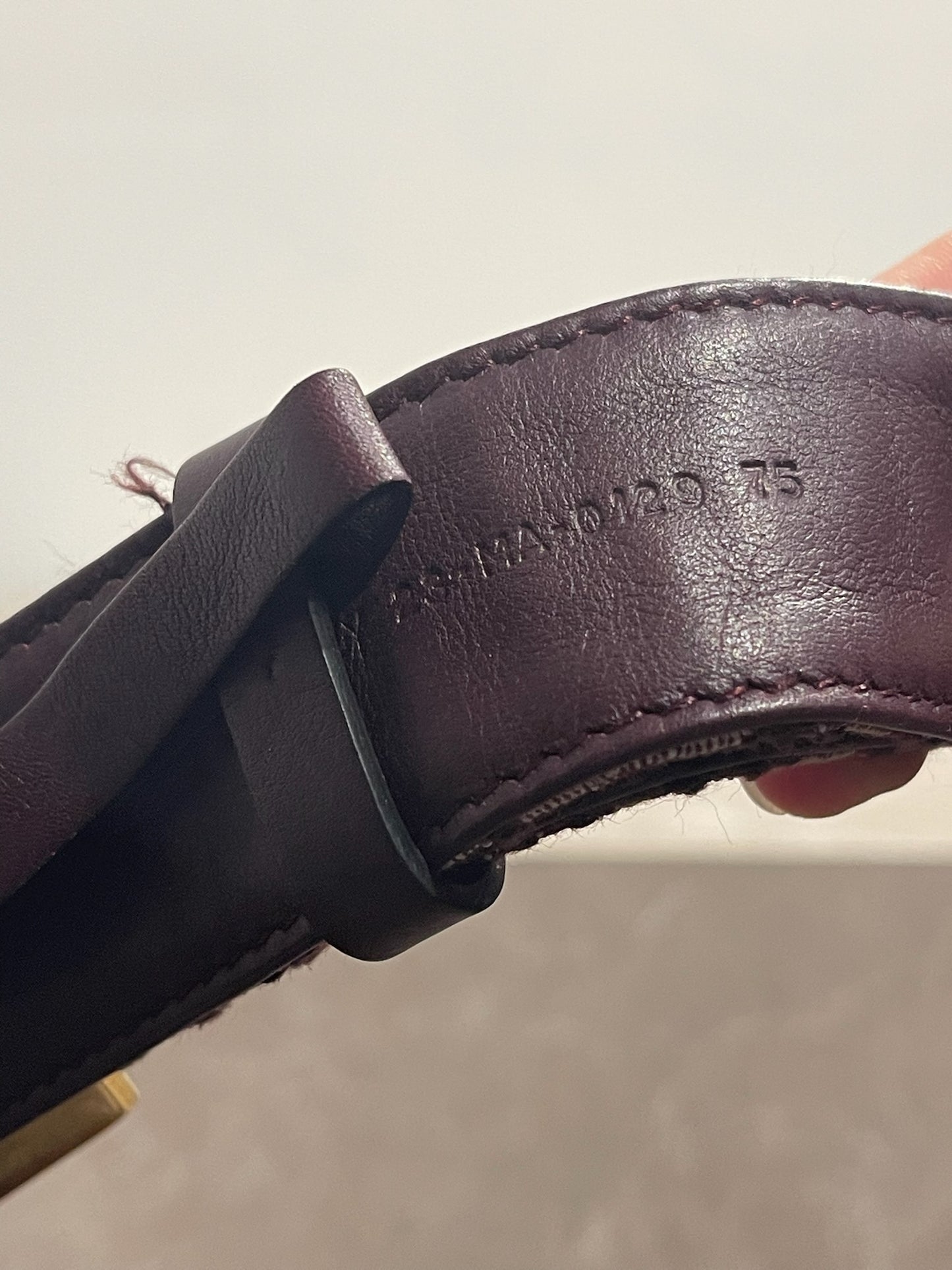 Ceinture Dior bordeaux T.75