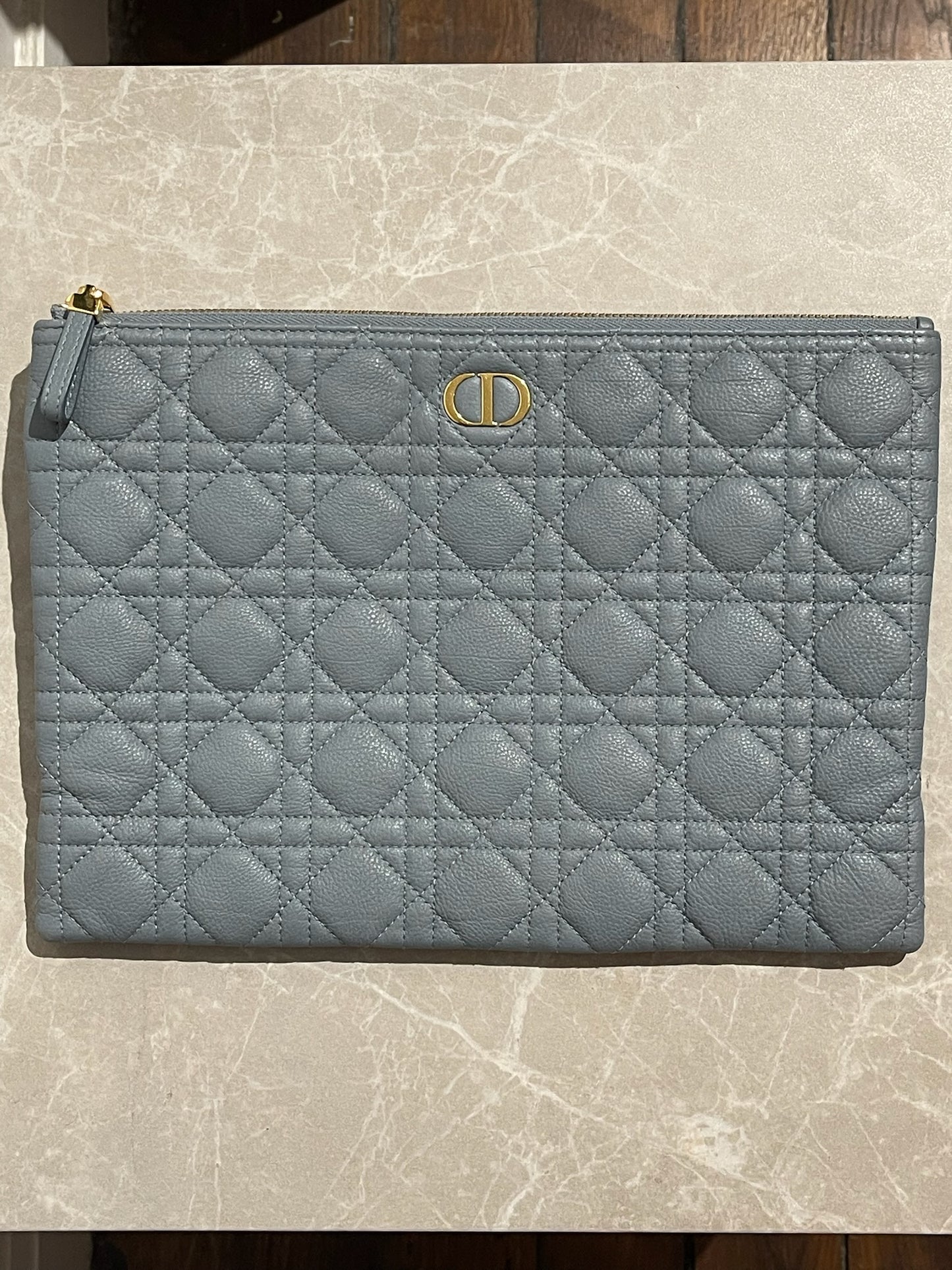 Pochette Dior Caro bleue