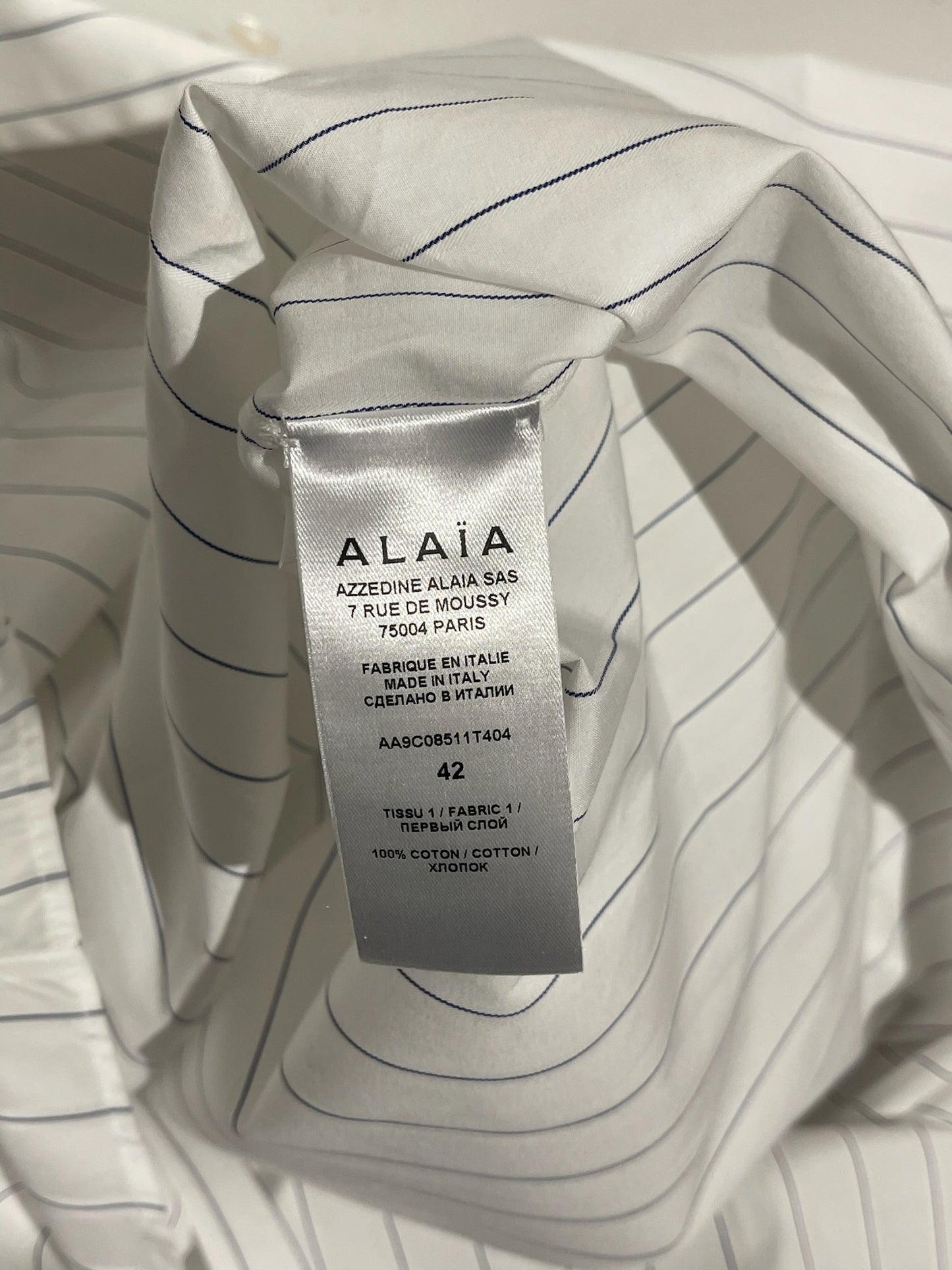 Chemise Alaia T.42 Neuf