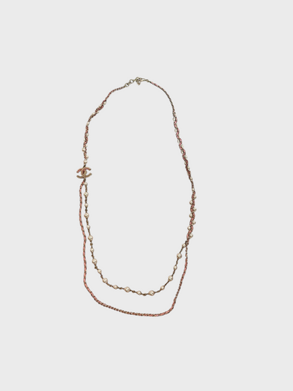 Sautoir Chanel rose