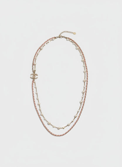 Sautoir Chanel rose