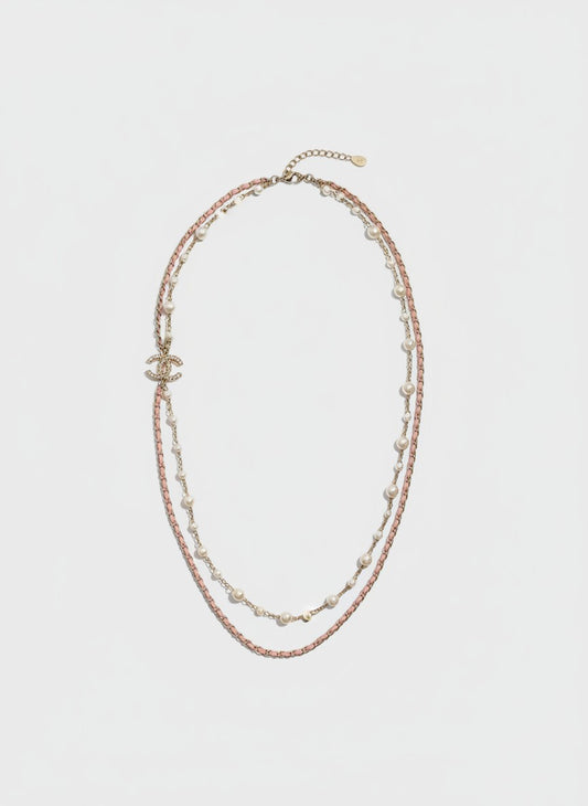 Sautoir Chanel rose