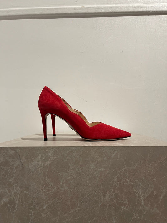 Escarpins Prada rouge T.37