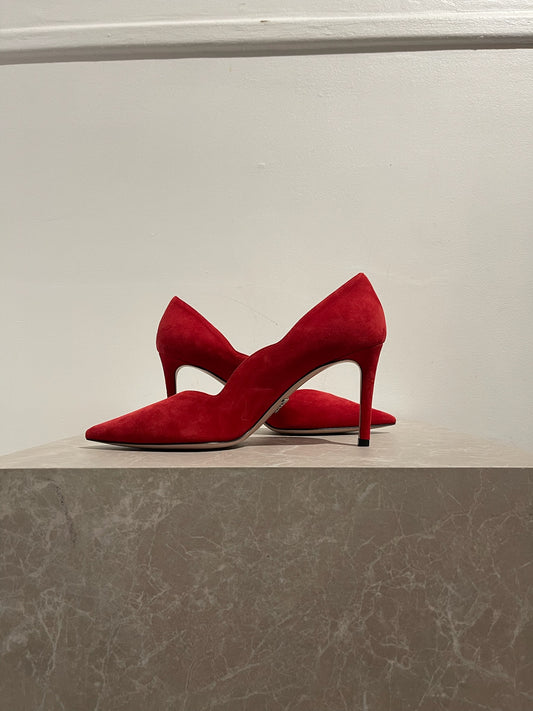 Escarpins Prada rouge T.37