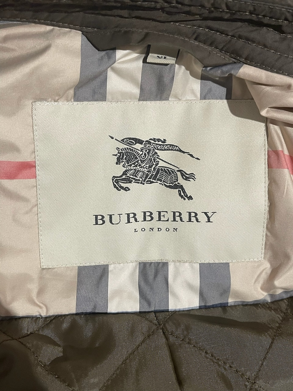 Veste Burberry kaki T.XL