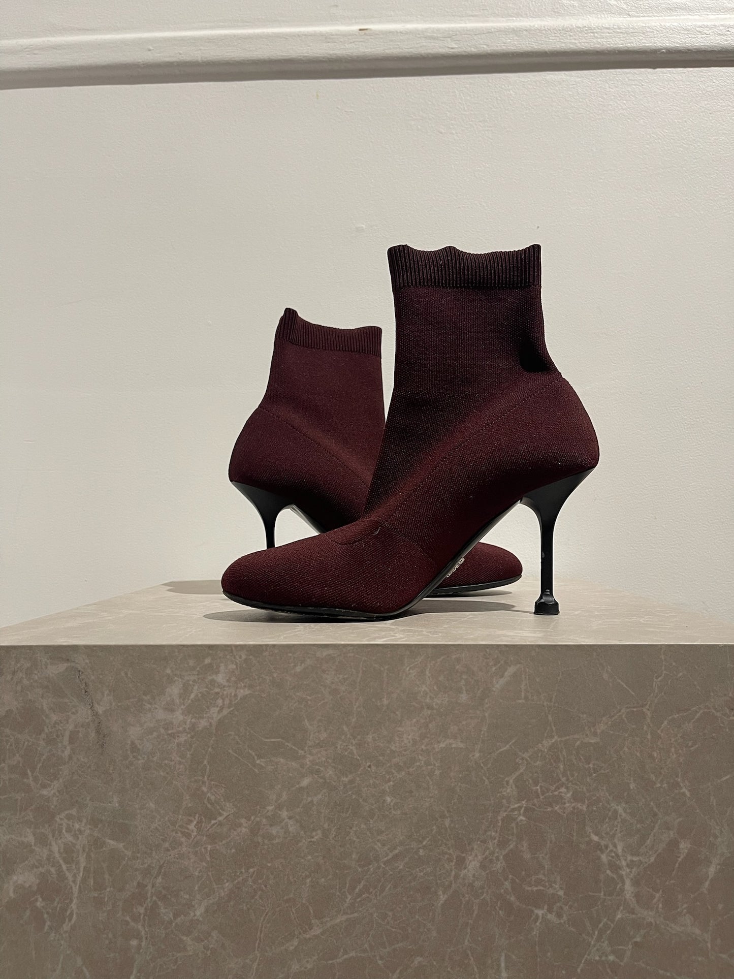 Bottines Prada bordeaux T.37