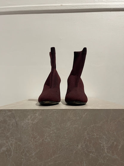 Bottines Prada bordeaux T.37