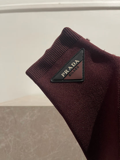 Bottines Prada bordeaux T.37