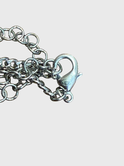 Sautoir Chanel CC argenté