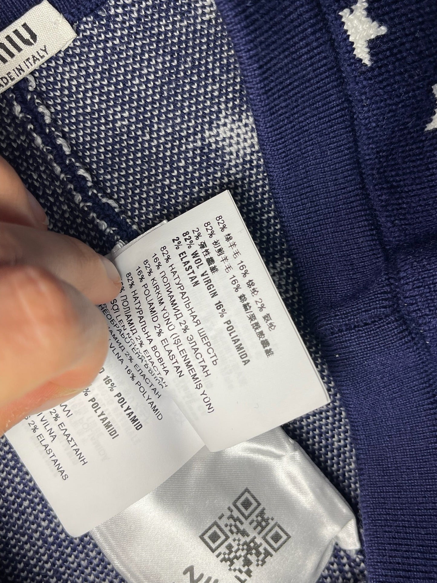 Short Miu Miu bleu T.34