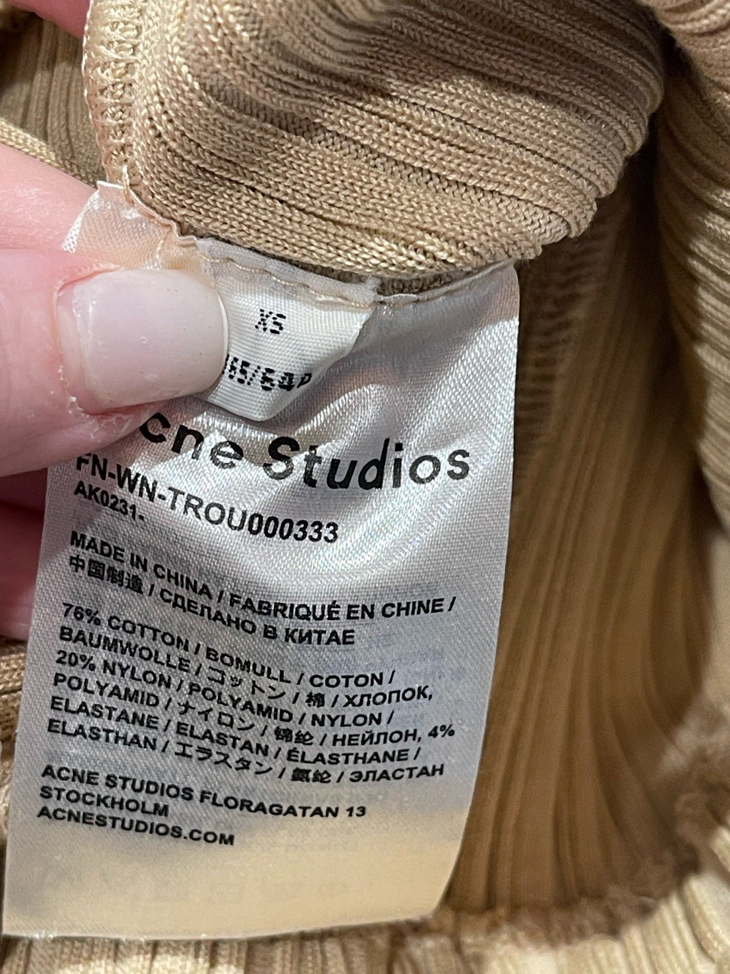 Pantalon Acne Studios beige T.XS