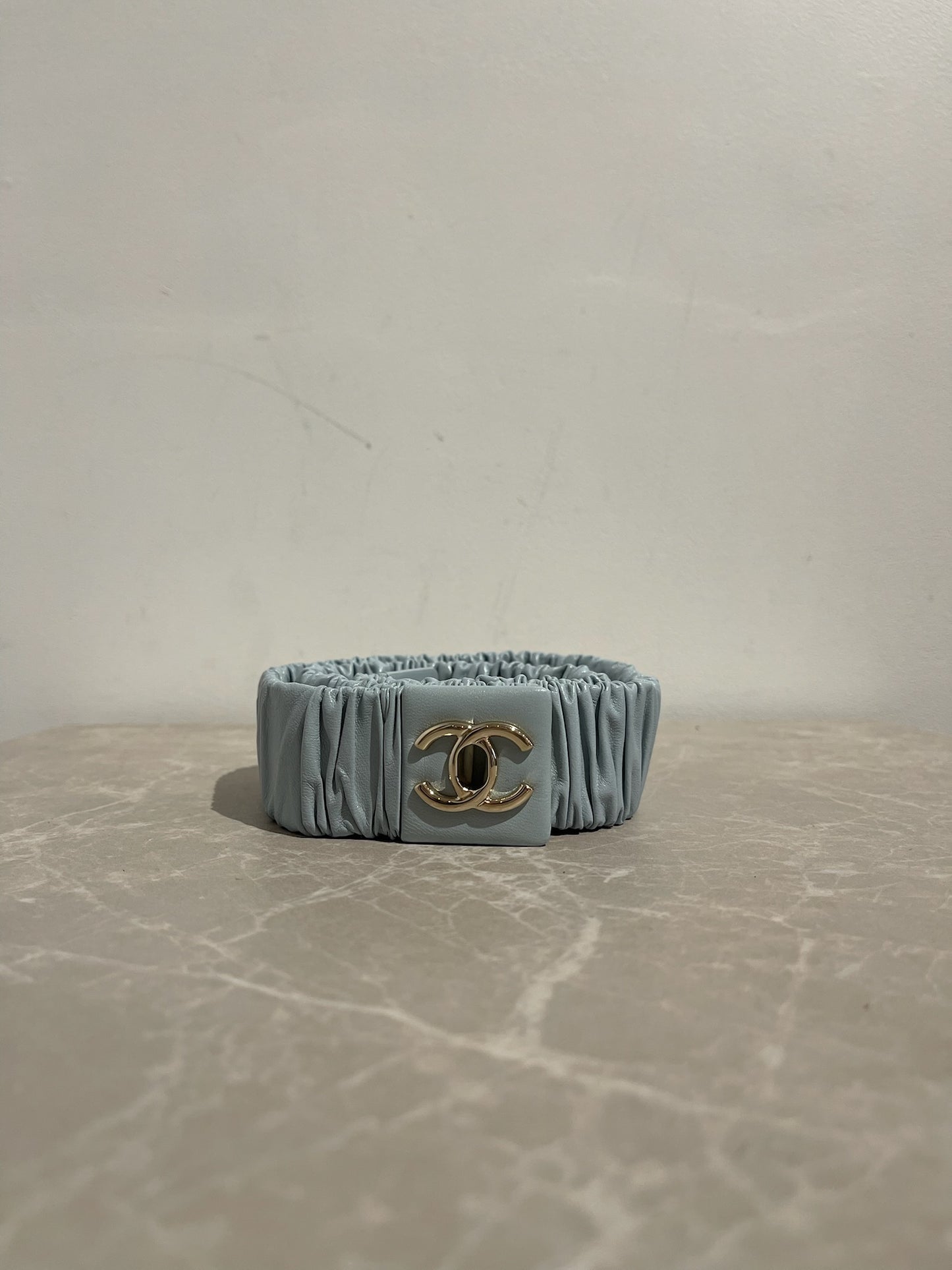 Ceinture Chanel bleu ciel