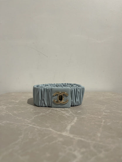Ceinture Chanel bleu ciel