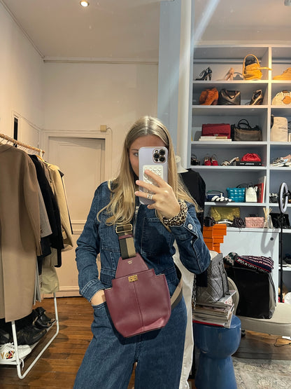 Sac Fendi Guitar bordeaux