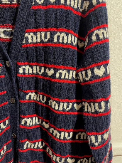 Cardigan Miu Miu bleu T.38