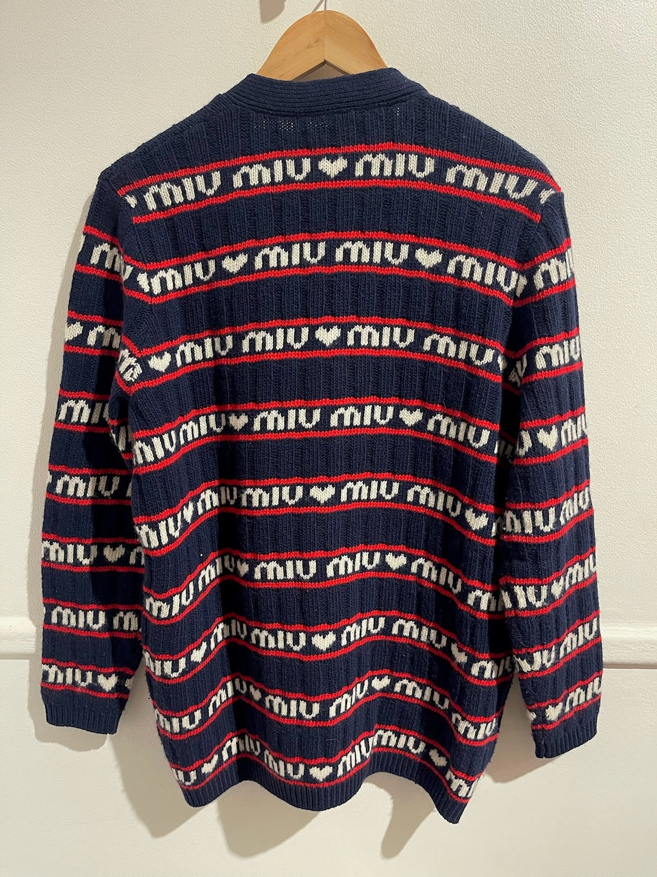 Cardigan Miu Miu bleu T.38