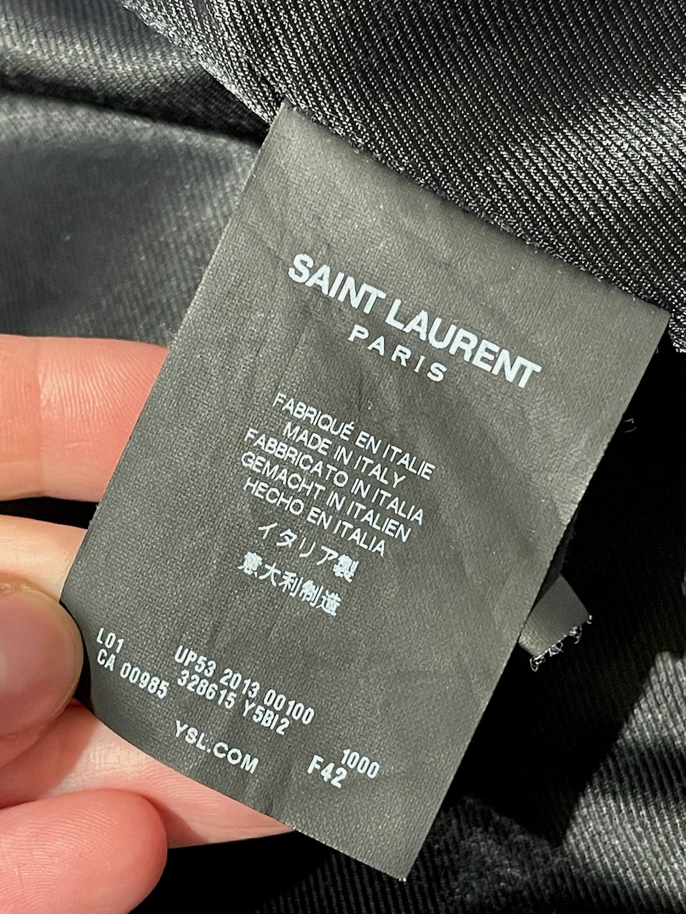 Perfecto Saint Laurent noir T.42